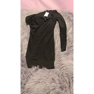 Cute One Shoulder Ruffled Bodycon Dress Size 8 NWT